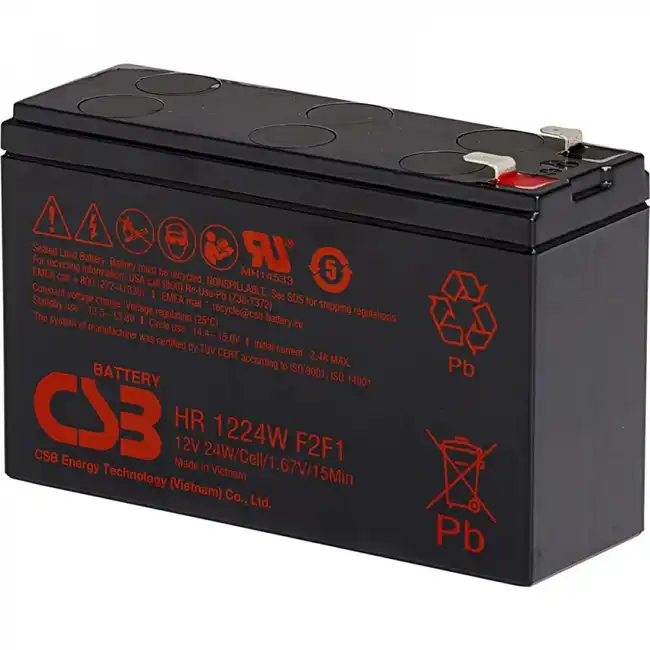 Сменные аккумуляторы АКБ для ИБП CSB HR1224W F2 (12 В)