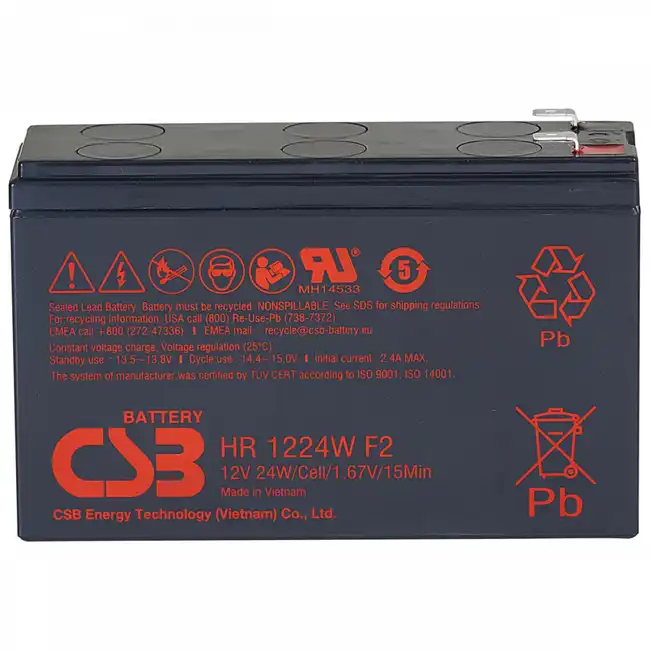 Сменные аккумуляторы АКБ для ИБП CSB HR1224W F2 F1 (12 В)
