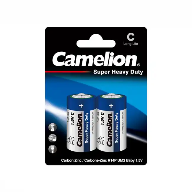 Батарейка CAMELION Super Heavy Duty R14P-BP2B
