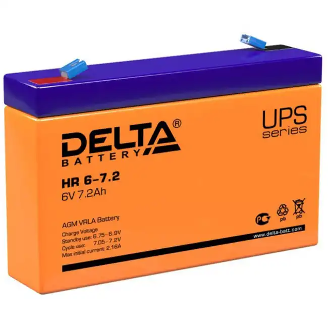 Сменные аккумуляторы АКБ для ИБП Delta Battery HR 6-7.2 (6 В)