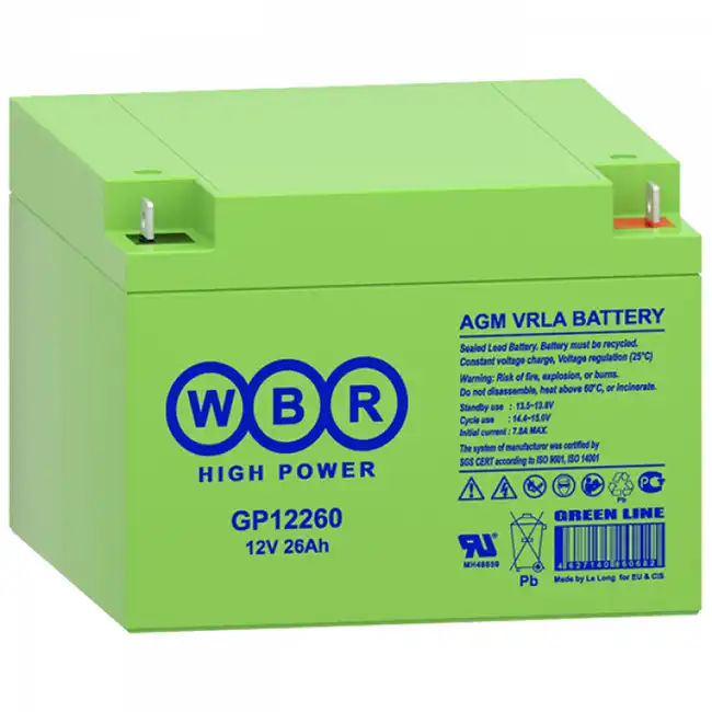 Сменные аккумуляторы АКБ для ИБП WBR GP12260 GP12260 WBR (12 В)