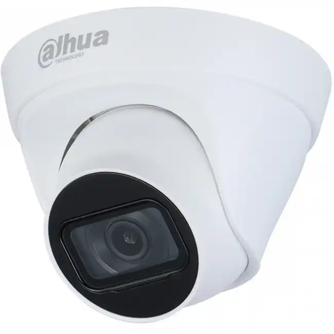 IP видеокамера Dahua DH-IPC-HDW1230T1P-0280B (Купольная, Внутренней установки, Проводная, Фиксированный объектив, 2.8 мм, 1/2.8", 2 Мп ~ 1920×1080 Full HD)