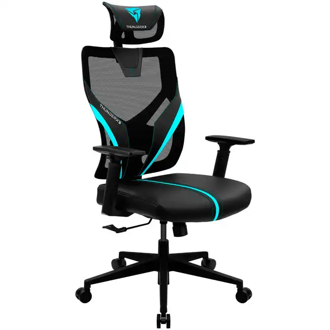 Компьютерный стул ThunderX3 YAMA1 Black/Cyan TX3-YAMA1BC