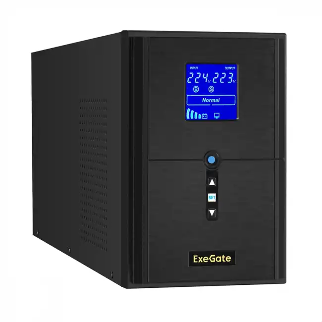 Источник бесперебойного питания ExeGate SineTower SZ-2000.LCD.AVR.3SH.1C13.USB EX295989RUS (2000 ВА, 1600)