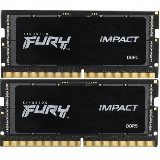 ОЗУ Kingston Fury Impact KF548S38IBK2-64 (SO-DIMM, DDR5, 64 Гб, 4800 МГц)
