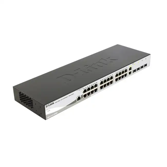Коммутатор D-link DES-1210-28 DES-1210-28/ME/B2A (100 Base-TX (100 мбит/с), 2 SFP порта)