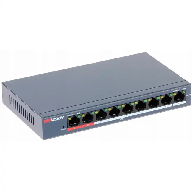 Коммутатор Hikvision DS-3E0109P-E/M(B) (100 Base-TX (100 мбит/с))