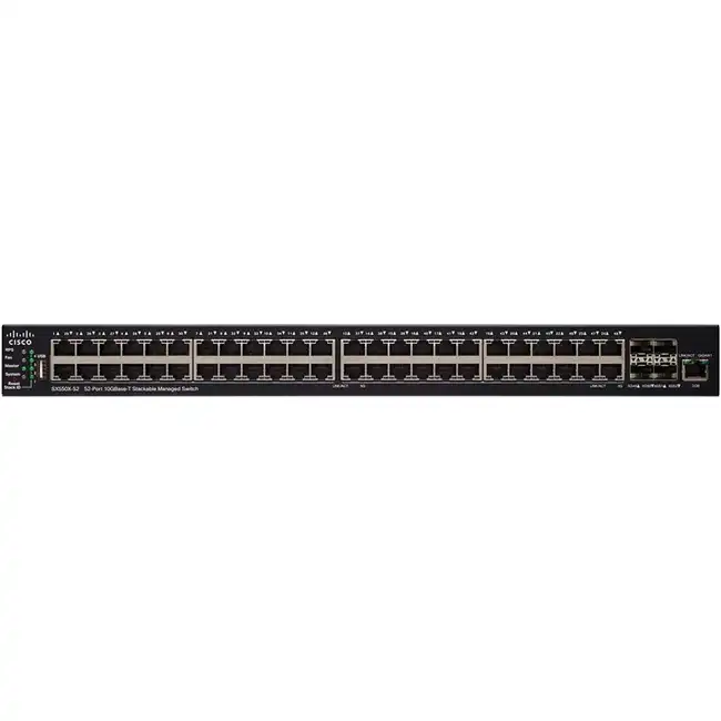 Коммутатор Cisco SX550X-52 SX550X-52-K9-EU (10 GBase-T (10000 мбит/с), 4 SFP порта)