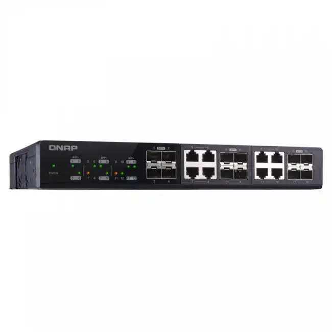 Коммутатор Qnap QSW-M1208-8C (10 GBase-T (10000 мбит/с), 12 SFP портов)