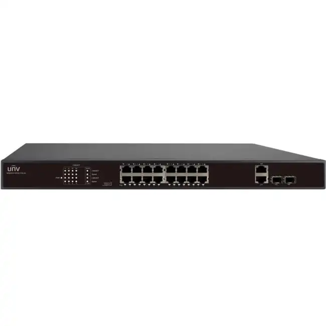 Коммутатор UNV NSW2010-16T2GC-POE-IN (100 Base-TX (100 мбит/с), 2 SFP порта)