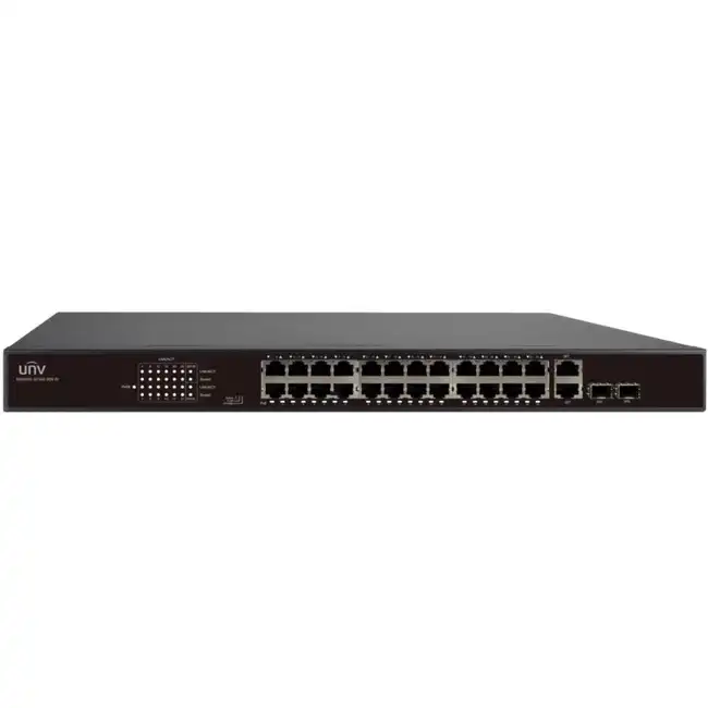 Коммутатор UNV NSW2010-24T2GC-POE-IN (100 Base-TX (100 мбит/с), 2 SFP порта)