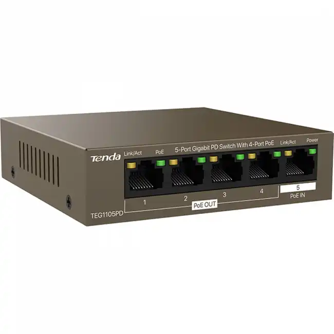 Коммутатор TENDA TEG1105PD (1000 Base-TX (1000 мбит/с))