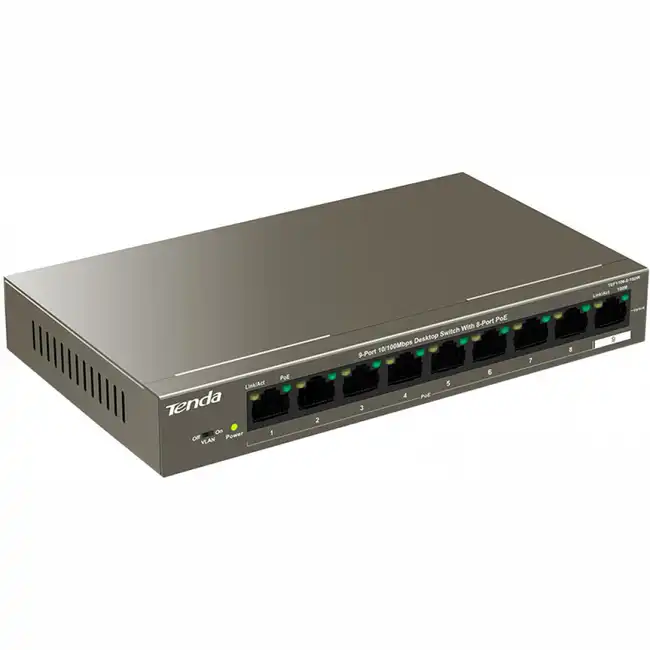 Коммутатор TENDA TEF1109P-8-102W (100 Base-TX (100 мбит/с))