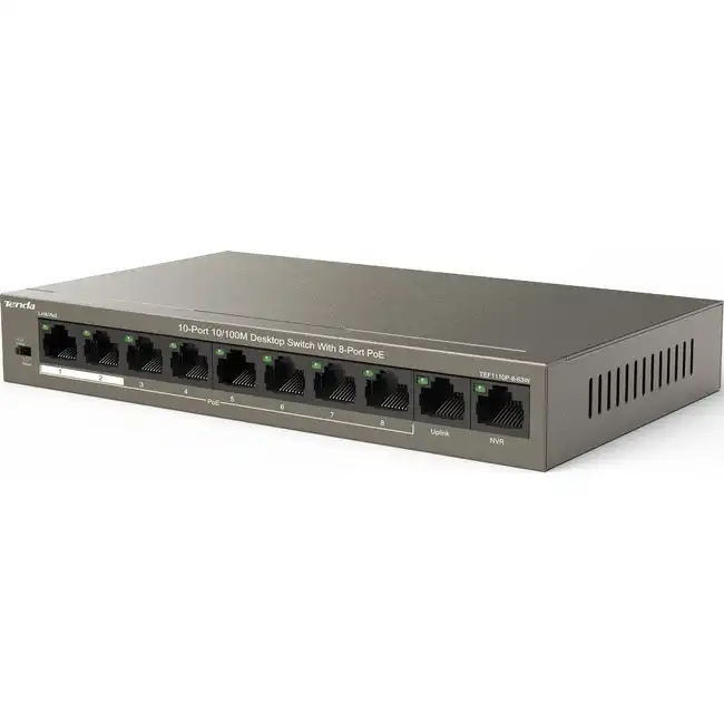 Коммутатор TENDA TEF1110P-8-63W (100 Base-TX (100 мбит/с))