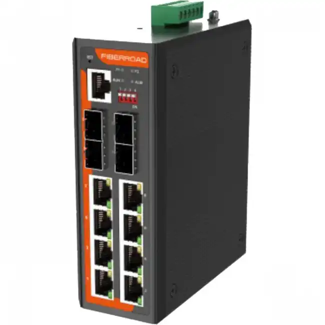 Коммутатор FIBERROAD промышленный L2 управляемый FR-7M3408P (1000 Base-TX (1000 мбит/с), 4 SFP порта)