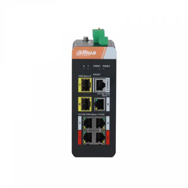 Коммутатор Dahua IS4207-4GT-120 DH-IS4207-4GT-120 (1000 Base-T (1000 мбит/с), 2 SFP порта)