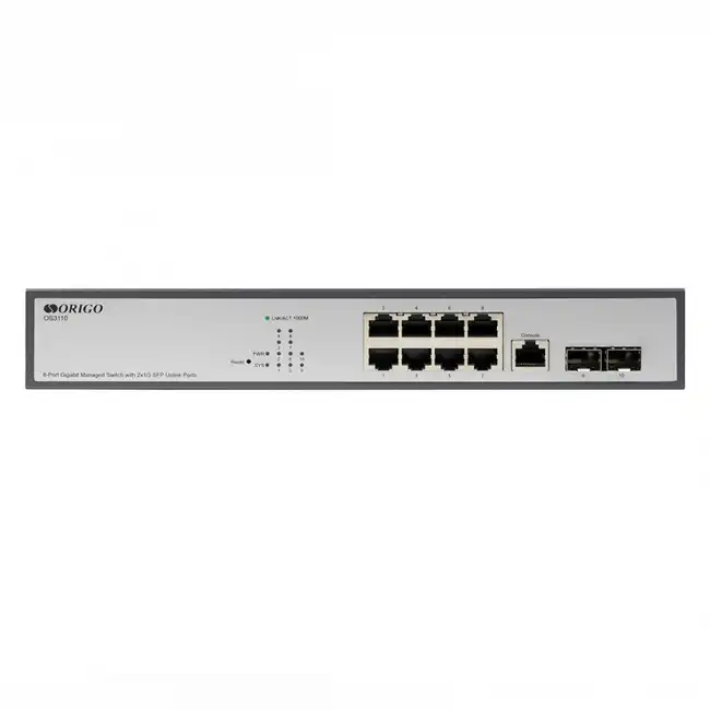 Коммутатор Origo OS3110 OS3110/A1A (1000 Base-T (1000 мбит/с), 2 SFP порта)