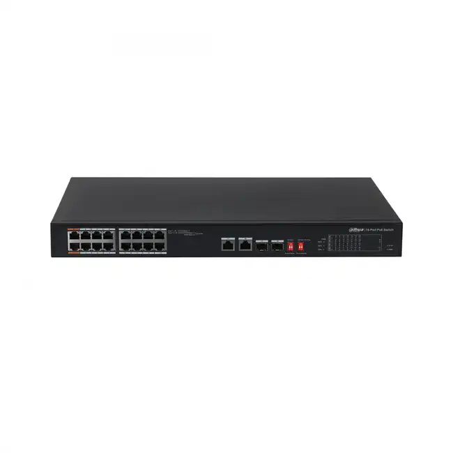 Коммутатор Dahua DH-S3218-16ET-135 (100 Base-T (100 мбит/с), 2 SFP порта)