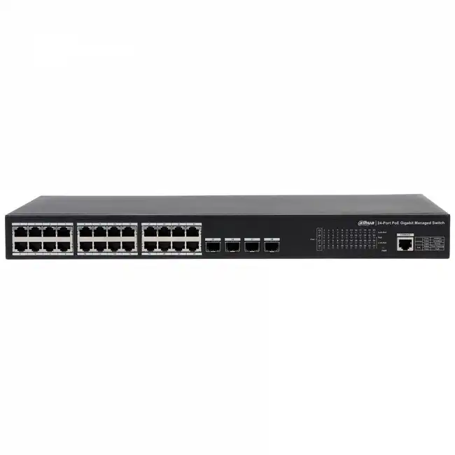 Коммутатор Dahua PFS4428-24GT-370 DH-PFS4428-24GT-370 (1000 Base-T (1000 мбит/с), 4 SFP порта)