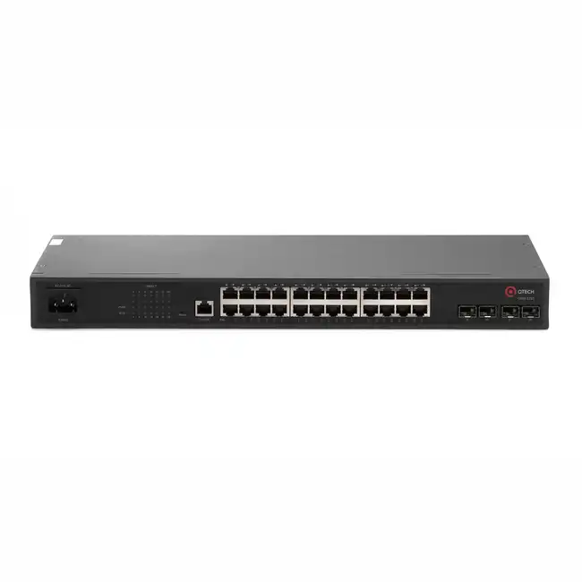 Коммутатор QTECH QSW-3750-28T-POE-АС-R (1000 Base-T (1000 мбит/с), 4 SFP порта)