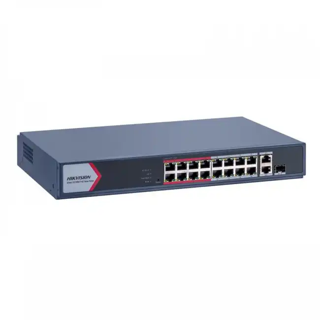 Коммутатор Hikvision DS-3E1318P-EI/M (100 Base-T (100 мбит/с), 1 SFP порт)