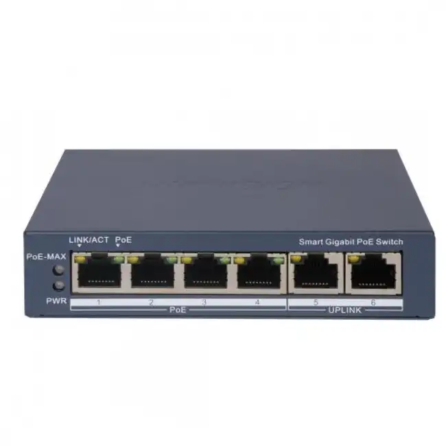 Коммутатор Hikvision DS-3E1506P-EI (1000 Base-TX (1000 мбит/с))