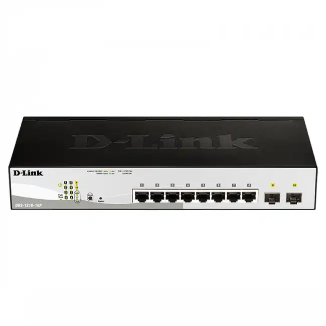 Коммутатор D-link DGS-1210-10P/FL2A (1000 Base-T (1000 мбит/с), 2 SFP порта)