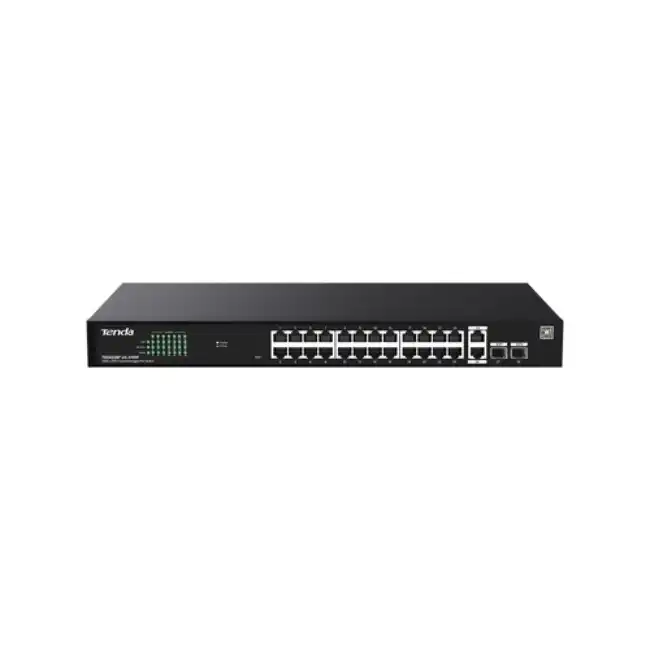 Коммутатор TENDA TEG2228P-24-410W (1000 Base-T (1000 мбит/с), 2 SFP порта)