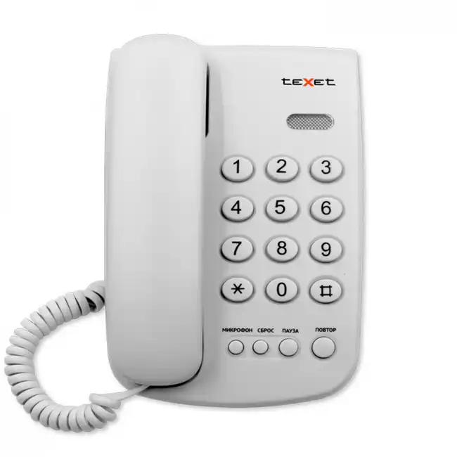 Аналоговый телефон TeXet TX-241 светло-серый TX-241-GRAY