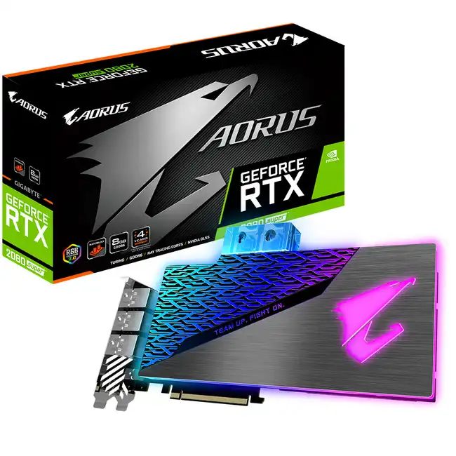 Видеокарта Gigabyte AORUS GeForce RTX 2080 SUPER WATERFORCE WB GV-N208SAORUSWB-8GC (8 ГБ)