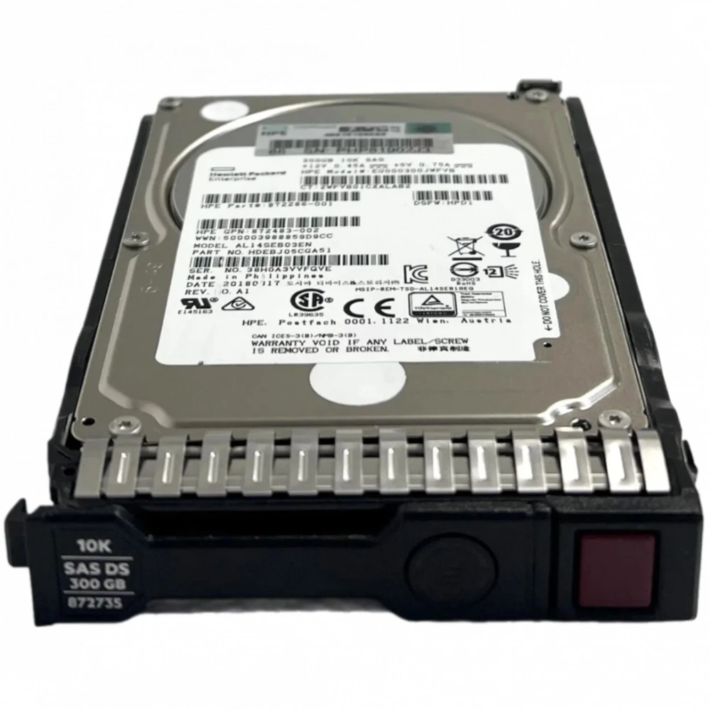 Серверный жесткий диск HPE 300GB SAS 12G 10K SFF 872475-B21 HDD, 2,5 SFF, 300 ГБ, SAS