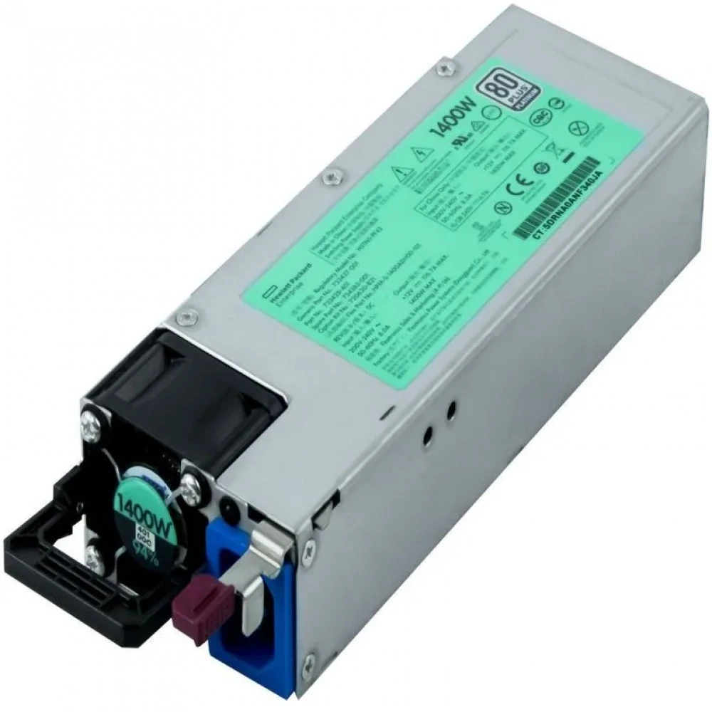 Серверный блок питания HPE 1400W Flex Slot Platinum Plus Hot Plug Power Supply Kit 720620-B21 1U, 1400 Вт