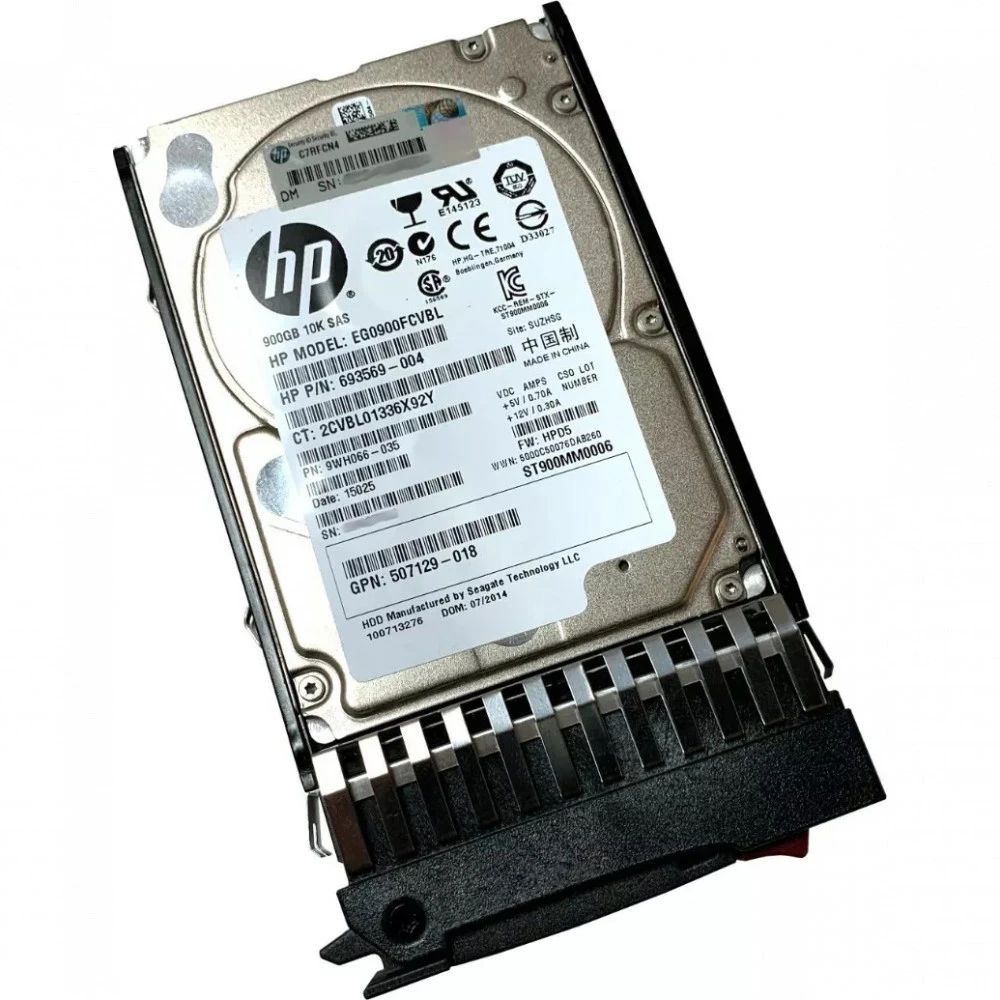 Серверный жесткий диск HPE 900GB SAS 6G 10K SFF 619291-B21 HDD, 2,5 SFF, 900 ГБ, SAS