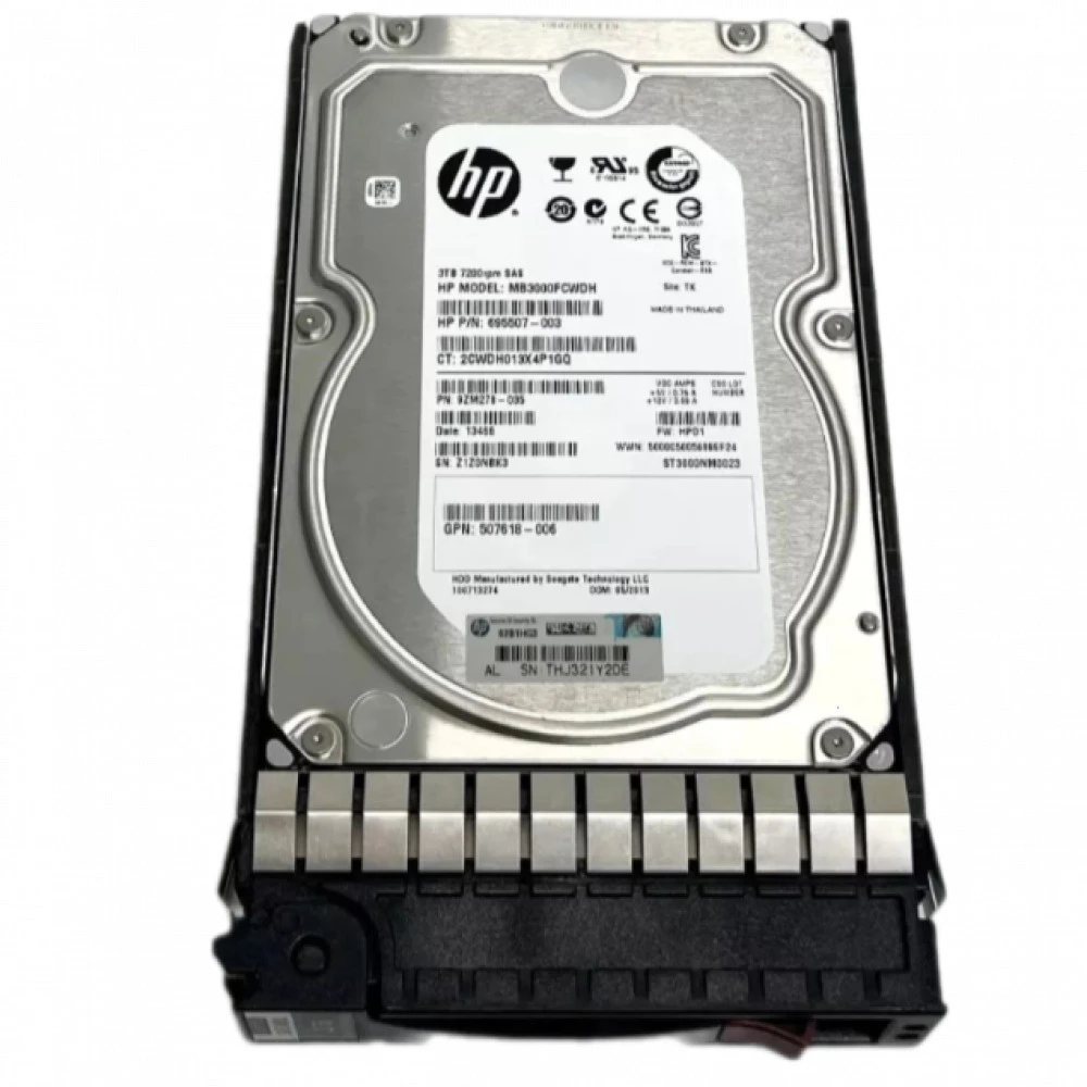 Серверный жесткий диск HPE 3TB 7.2K 6G SAS 3.5' 625031-B21 HDD, 3,5 LFF, 3 ТБ, SAS
