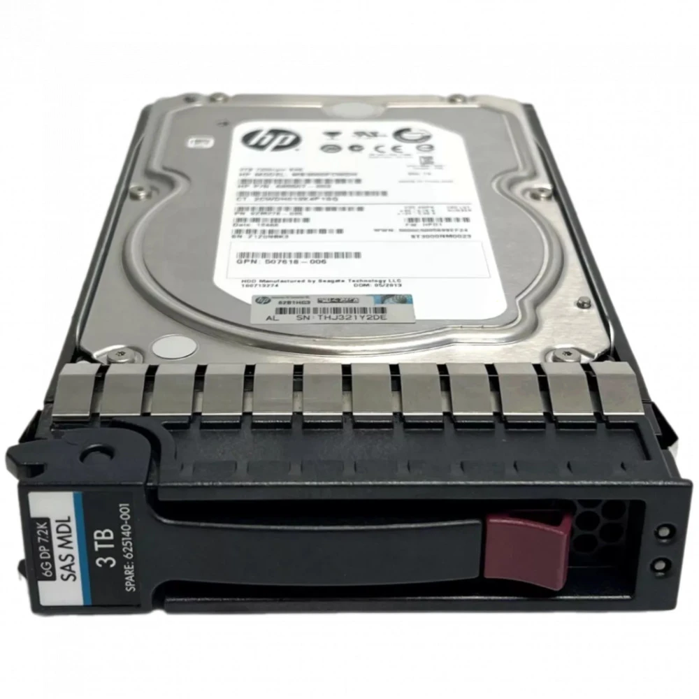 Серверный жесткий диск HPE 3TB 7.2K 6G SAS 3.5' 625031-B21 HDD, 3,5 LFF, 3 ТБ, SAS