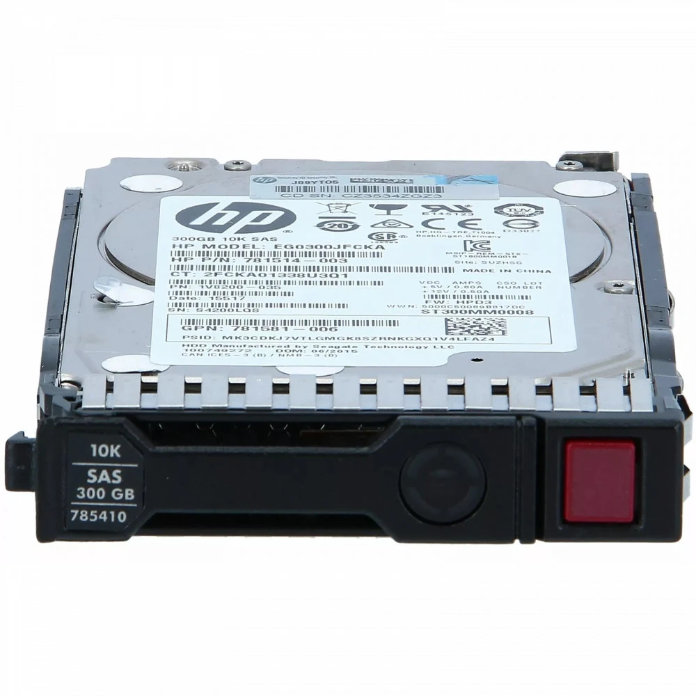 Серверный жесткий диск HPE 300GB 12G SAS 10K rpm SFF (2.5-inch) SC Enterprise Hard Drive 785067-B21 HDD, 2,5 SFF, 300 ГБ, SAS