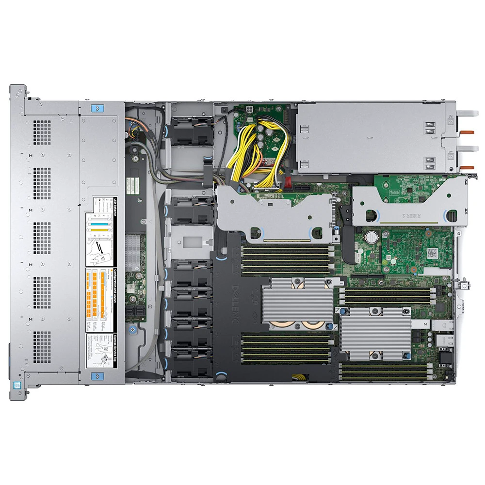 Сервер Dell PowerEdge R440 PER440CEEM05-210-ALZE-C2 1U Rack, Xeon Silver 4210, 2200 МГц, 10, 13.75, 1 x 16 ГБ, SFF 2.5", 1x 600 ГБ