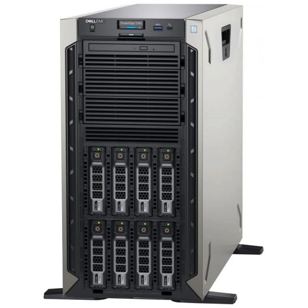 Сервер Dell PowerEdge T340 PET340RU2-02 Tower, Xeon E-2276G, 3800 МГц, 6, 12, 1 x 16 ГБ, LFF 3.5", 1x 1.2 ТБ
