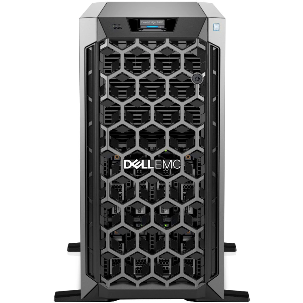 Сервер Dell PowerEdge T340 PET340RU2-02 Tower, Xeon E-2276G, 3800 МГц, 6, 12, 1 x 16 ГБ, LFF 3.5", 1x 1.2 ТБ