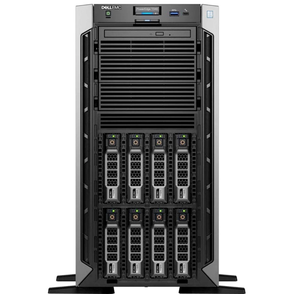 Сервер Dell PowerEdge T340 PET340RU2-02 Tower, Xeon E-2276G, 3800 МГц, 6, 12, 1 x 16 ГБ, LFF 3.5", 1x 1.2 ТБ