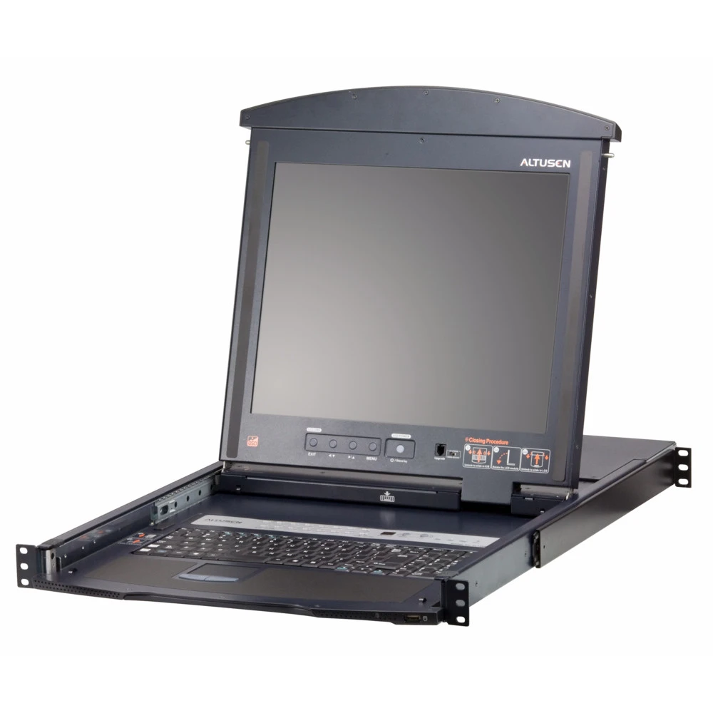KVM-переключатель ATEN 8P CAT5 HIGH DENSITY DUAL RAIL LCD KL1508AIN-AXA-RG
