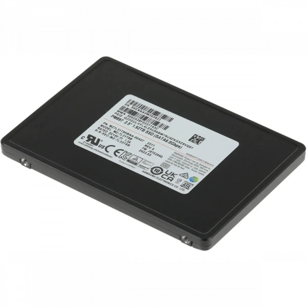 Серверный жесткий диск Samsung PM897 MZ7L31T9HBNA-00A07 SSD, 2,5 SFF, 1.92 ТБ, SATA