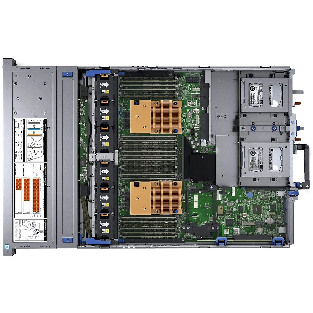 Сервер Dell PowerEdge R740XD 210-AKZR-399 2U Rack, Xeon Silver 4210R, 2400 МГц, 10, 13.75, 2 x 8 ГБ, SFF 2.5", 1x 960 ГБ