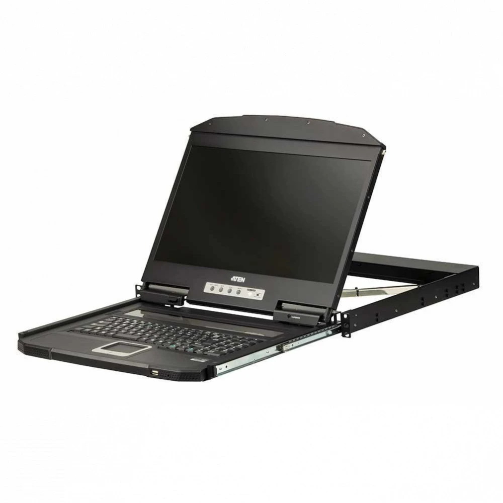 KVM-переключатель ATEN Ultra Short Depth Single Rail WideScreen LCD Console CL3100NX-ATA-RG