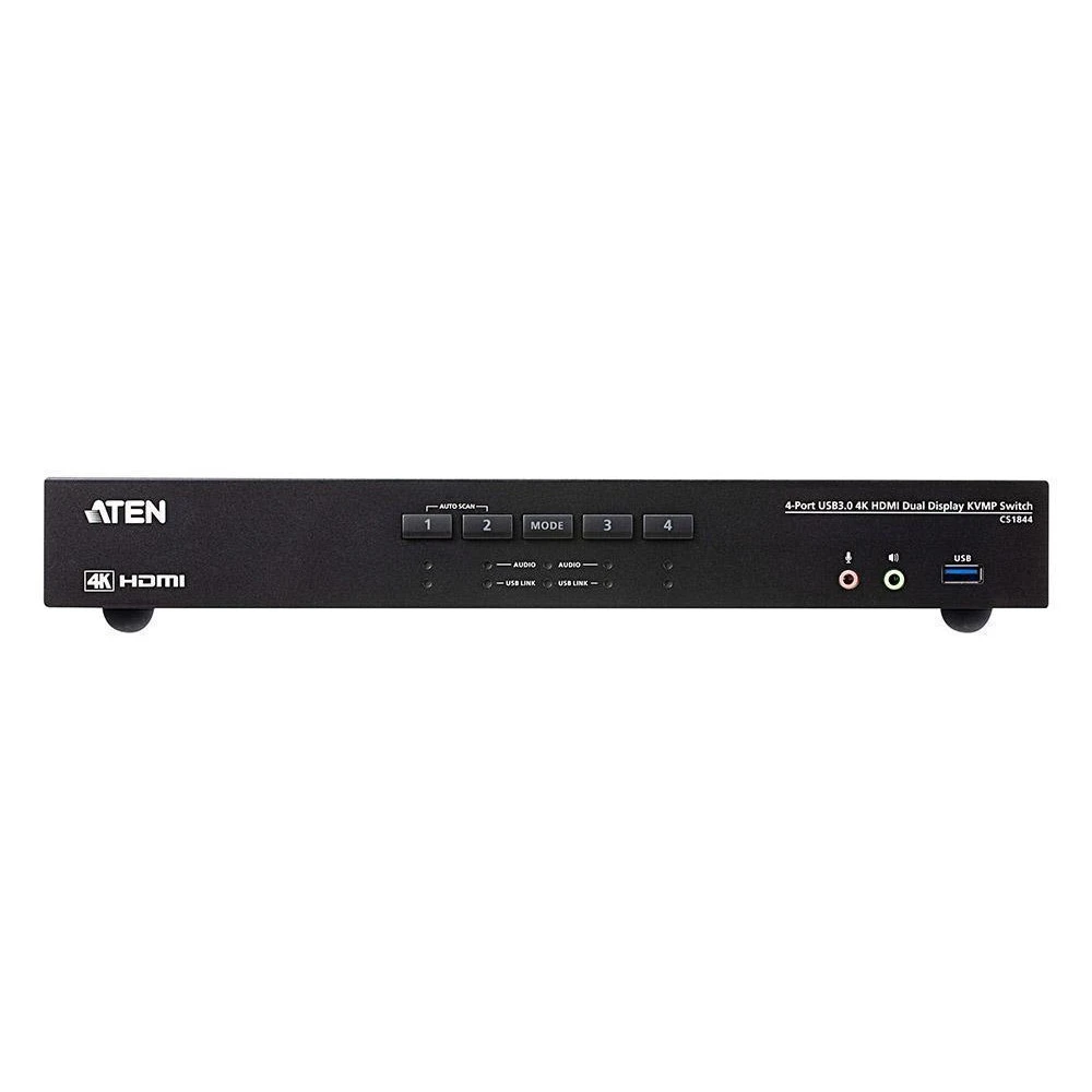KVM-переключатель ATEN 4-Port USB3.0 4K HDMI Dual Display KVMP Switch CS1844-AT-G
