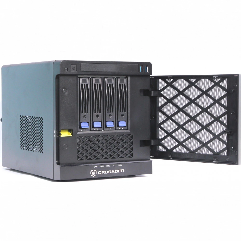 Сервер Crusader Mini 120T Tower, Xeon E-2244G, 3800 МГц, 4, 8, 1 x 16 ГБ, LFF 3.5", 2x 480 ГБ