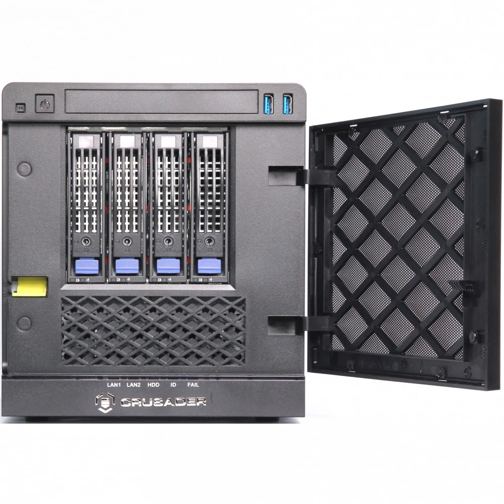 Сервер Crusader Mini 120T Tower, Xeon E-2244G, 3800 МГц, 4, 8, 1 x 16 ГБ, LFF 3.5", 2x 480 ГБ
