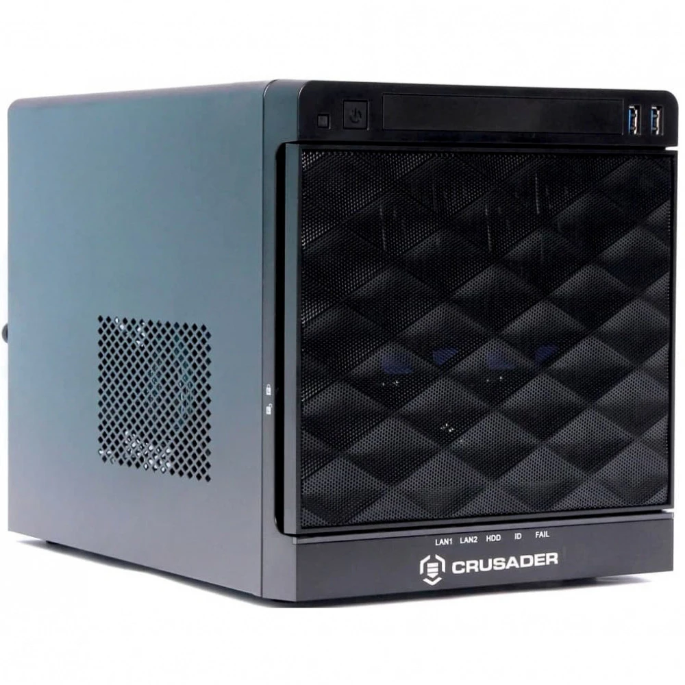 Сервер Crusader Mini 120T Tower, Xeon E-2244G, 3800 МГц, 4, 8, 1 x 16 ГБ, LFF 3.5", 2x 480 ГБ