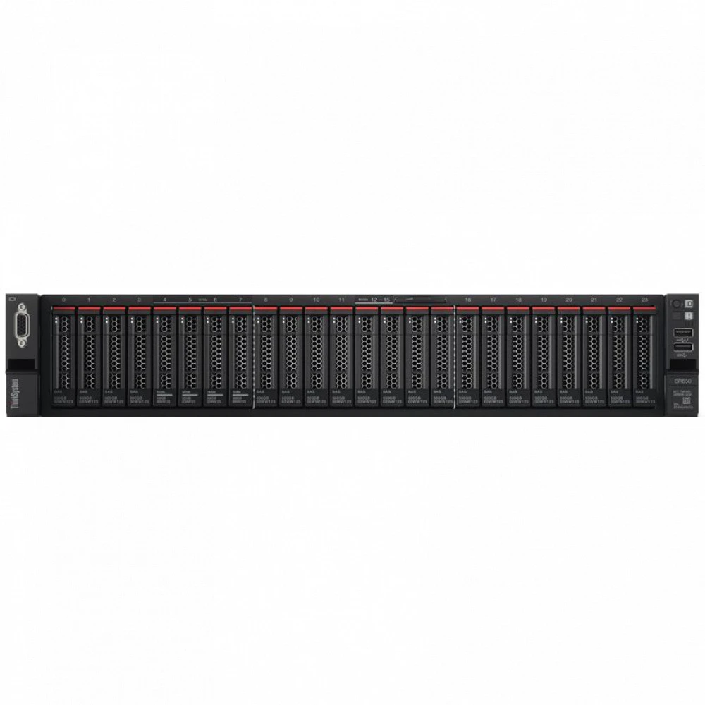 Сервер Lenovo ThinkSystem TCH SR650 7X06A0K4EA.. 2U Rack, Xeon Silver 4215R, 3200 МГц, 8, 11, 2 x 32 ГБ, SFF 2.5", 2x 900 ГБ