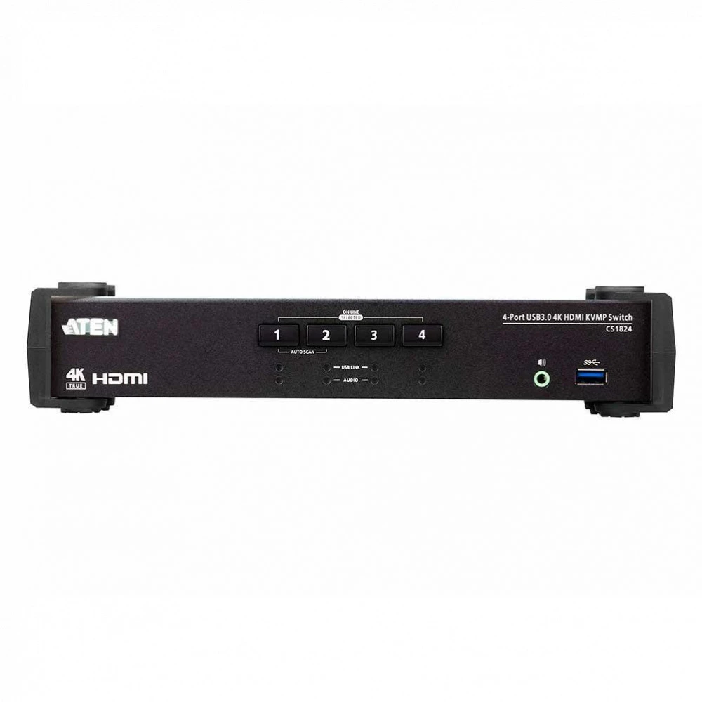 KVM-переключатель ATEN 4-Port USB 3.0 4K HDMI KVMP™ Switch CS1824-AT-G